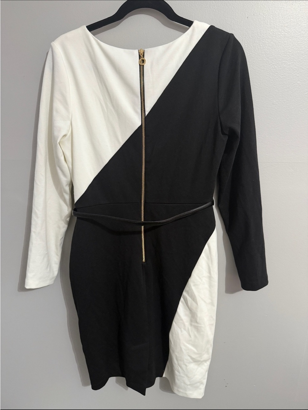 Calvin Klein Dress Womens 6 Career Belted Waist Modest Office Zip Back Work - Picture 2 of 8